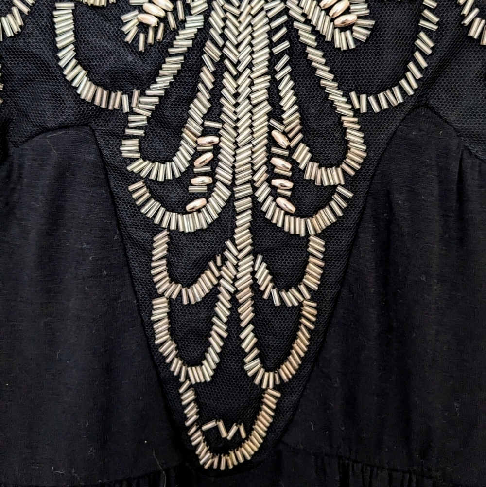 Poema S Silver Beaded Dress - Picture 4 of 10